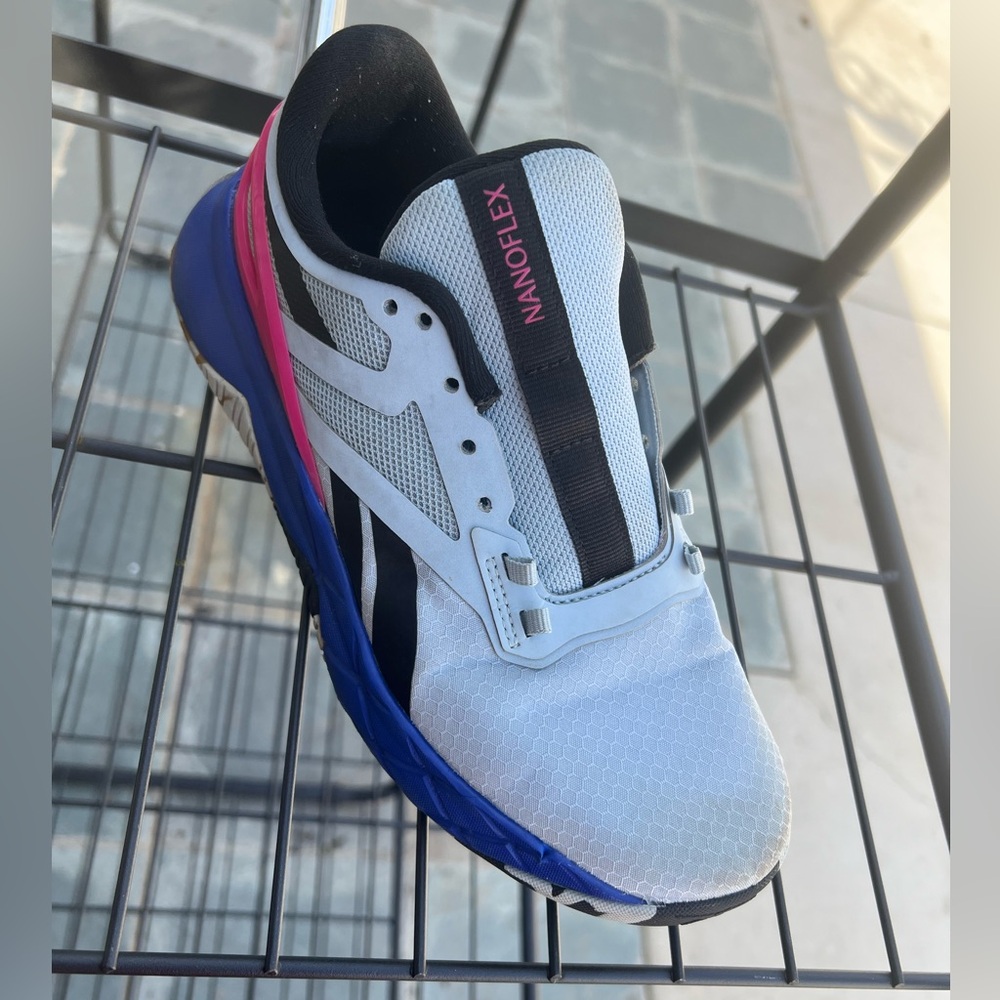 Reebok Nano Flex Men's Shoes - White, Black, Blue, Pink
Size 6.5